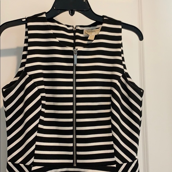 Classic Black and White Stripes Michael Kors Dress - Picture 4 of 6